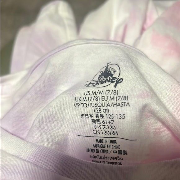 Disney Pink and White Long Sleeve Tee with Graphic Design - Picture 2 of 2